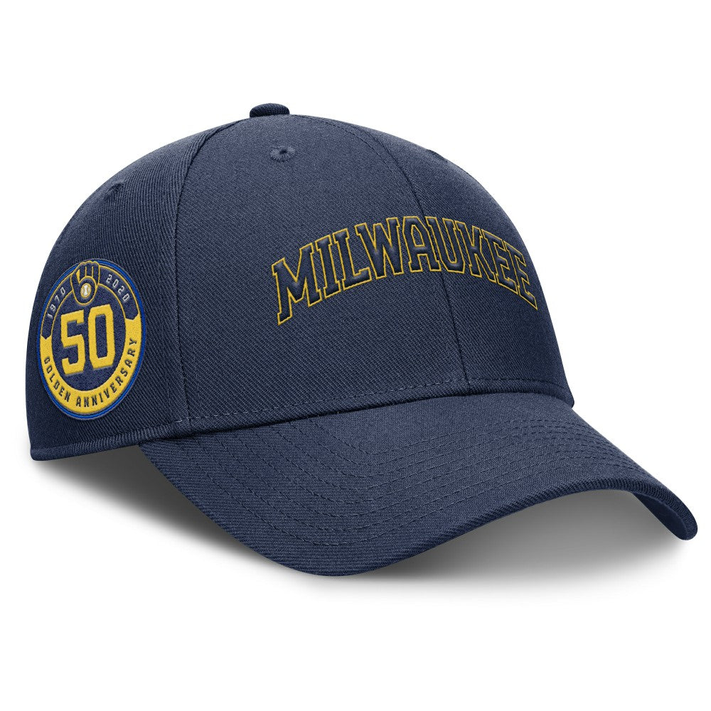 MLB Milwaukee Brewers Nike Rise Gaberdine Adjustable Hat