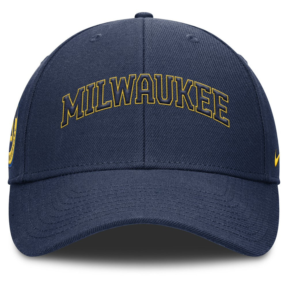MLB Milwaukee Brewers Nike Rise Gaberdine Adjustable Hat