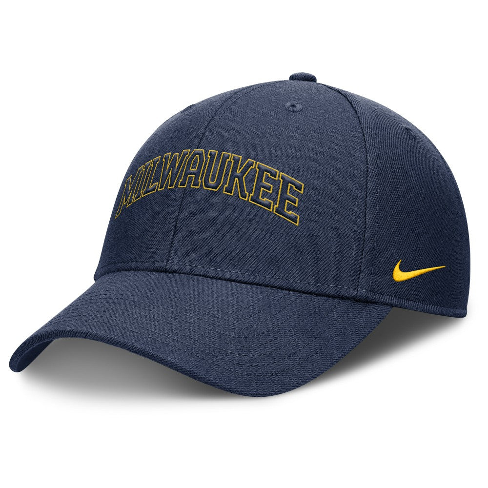 MLB Milwaukee Brewers Nike Rise Gaberdine Adjustable Hat