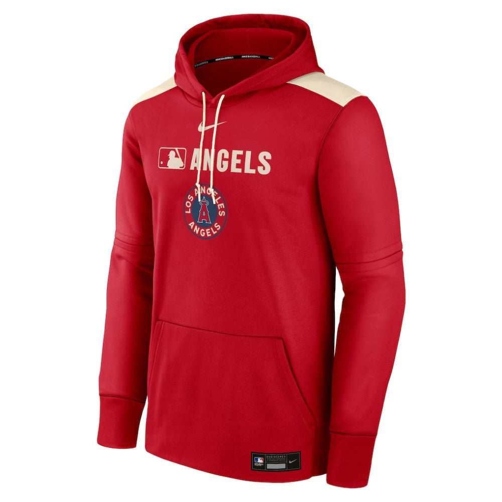 MLB Los Angeles Angels Nike Authentic Collection City Connect Therma Pullover Hoodie