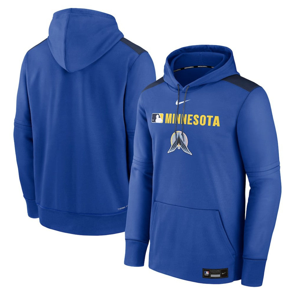 MLB Minnesota Twins Nike Authentic Collection City Connect Therma Pullover Hoodie