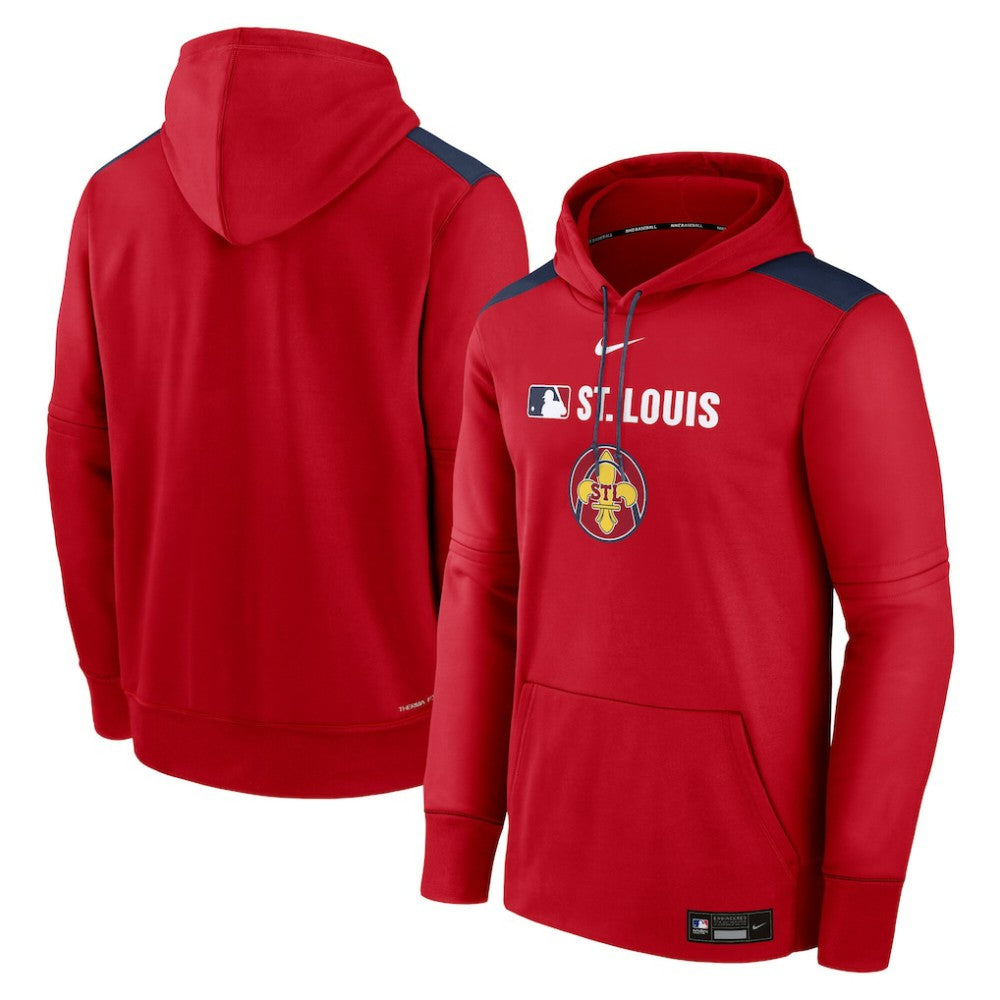 MLB St. Louis Cardinals Nike Authentic Collection City Connect Therma Pullover Hoodie