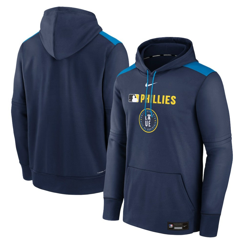 MLB Philadelphia Phillies Nike Authentic Collection City Connect Therma Pullover Hoodie