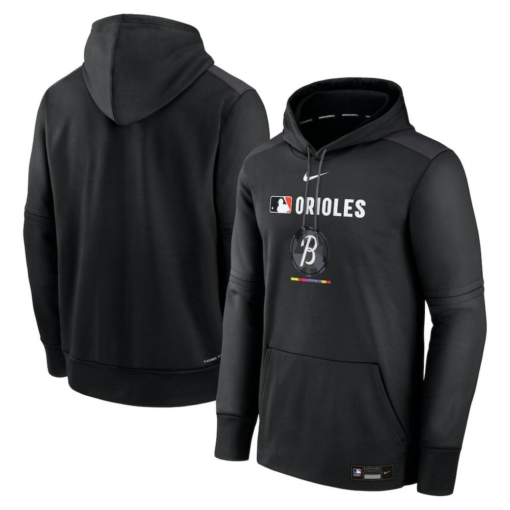 MLB Baltimore Orioles Nike Authentic Collection City Connect Therma Pullover Hoodie