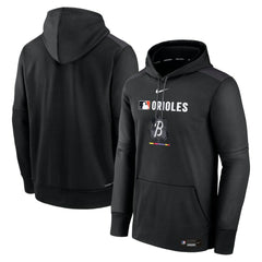 MLB Baltimore Orioles Nike Authentic Collection City Connect Therma Pullover Hoodie