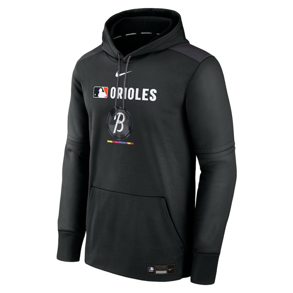 MLB Baltimore Orioles Nike Authentic Collection City Connect Therma Pullover Hoodie