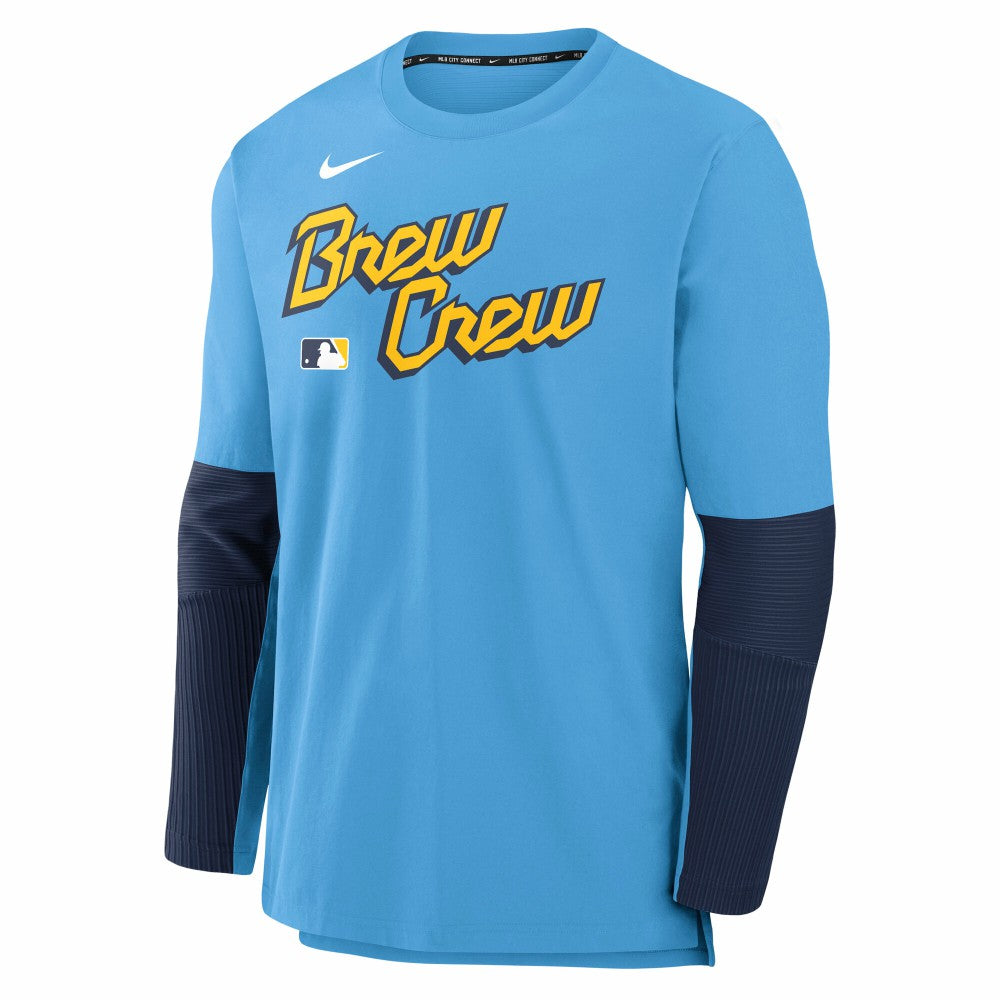 MLB Milwaukee Brewers Nike 2025 City Connect Authentic Collection Player Dri-FIT Lightweight Pullover
