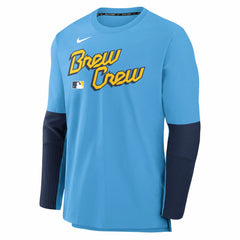 MLB Milwaukee Brewers Nike 2025 City Connect Authentic Collection Player Dri-FIT Lightweight Pullover