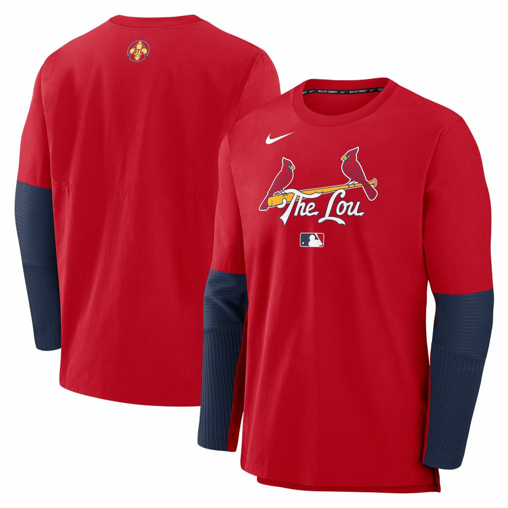 MLB St. Louis Cardinals Nike 2025 City Connect Authentic Collection Player Dri-FIT Lightweight Pullover