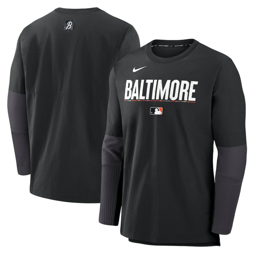 MLB Baltimore Orioles Nike 2025 City Connect Authentic Collection Player Dri-FIT Lightweight Pullover