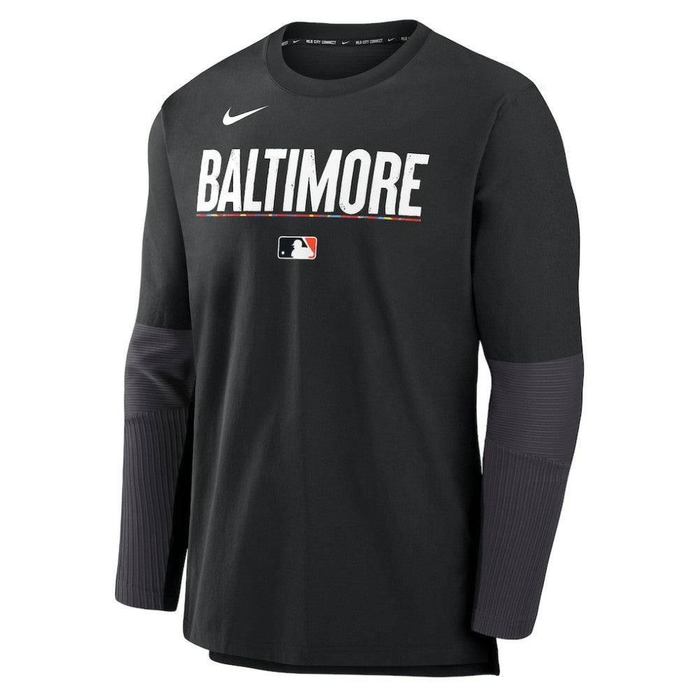 MLB Baltimore Orioles Nike 2025 City Connect Authentic Collection Player Dri-FIT Lightweight Pullover