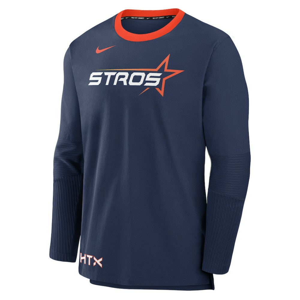 MLB Houston Astros Nike 2025 City Connect Authentic Collection Lightweight Player Performance Long Sleeve Top