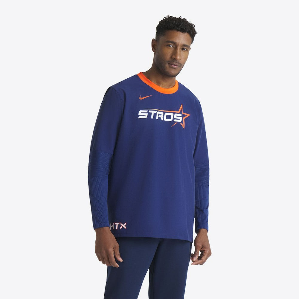 MLB Houston Astros Nike 2025 City Connect Authentic Collection Lightweight Player Performance Long Sleeve Top