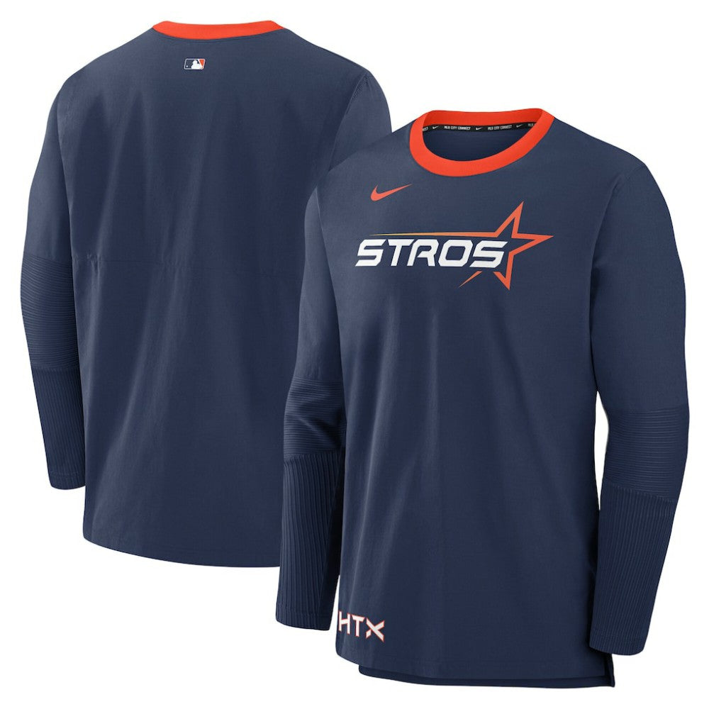 MLB Houston Astros Nike 2025 City Connect Authentic Collection Lightweight Player Performance Long Sleeve Top