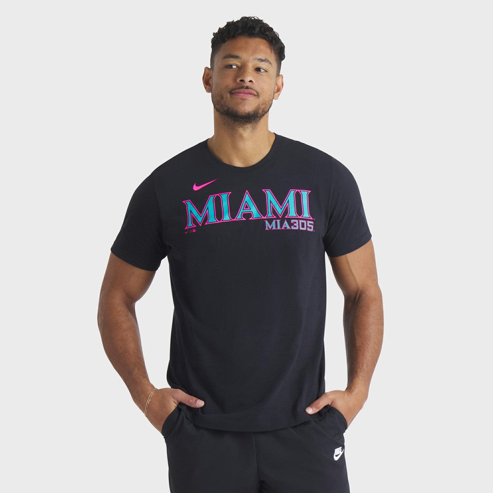 MLB Miami Marlins Nike City Connect Wordmark T-Shirt