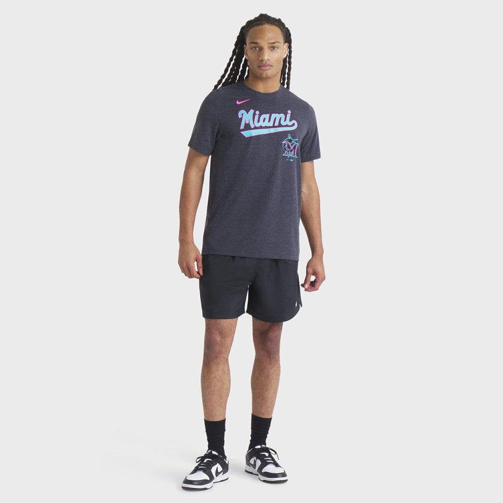 MLB Miami Marlins Nike City Connect Script Tri-Blend T-Shirt