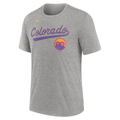 MLB Colorado Rockies Nike City Connect Script Tri-Blend T-Shirt