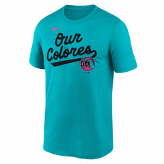 MLB Miami Marlins Nike 2025 City Connect Team Phrase Script Legend Performance T-Shirt