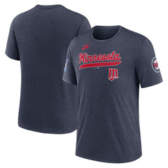 MLB Minnesota Twins Nike Cooperstown Collection Eras Tri-Blend T-Shirt