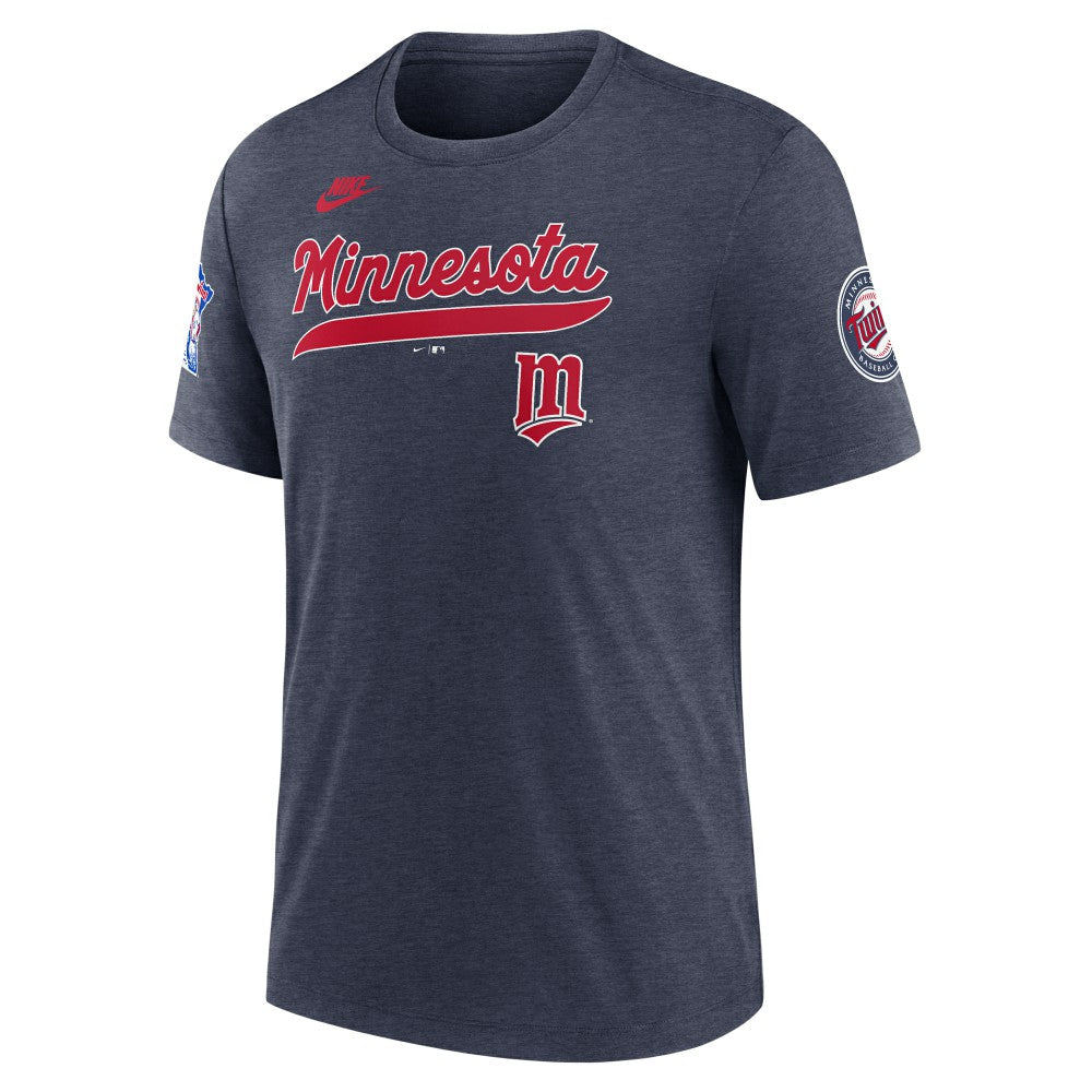 MLB Minnesota Twins Nike Cooperstown Collection Eras Tri-Blend T-Shirt