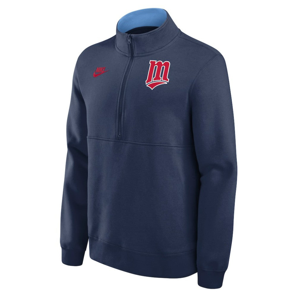 MLB Minnesota Twins Nike Cooperstown Collection Fleece Half-Zip Pullover