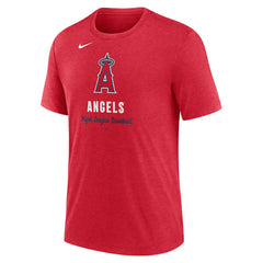 MLB Los Angeles Angels Nike Logo Tri-Blend T-Shirt