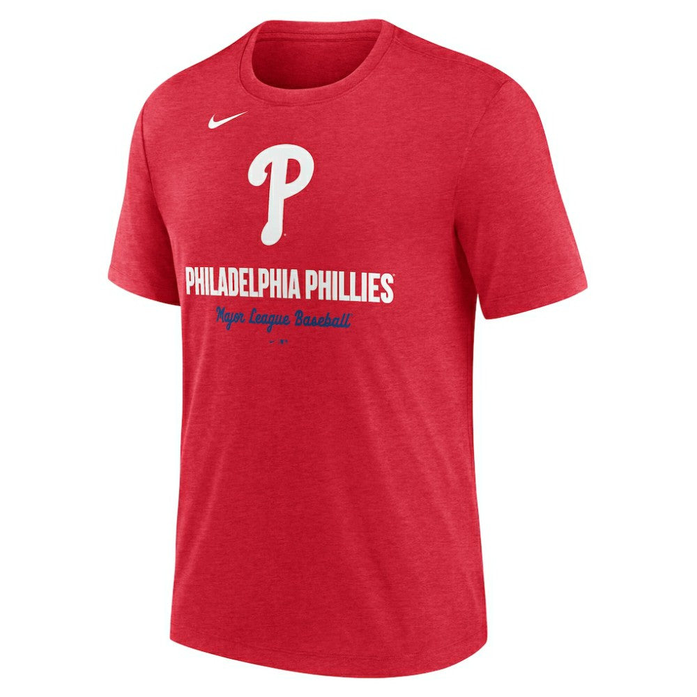 MLB Philadelphia Phillies Nike Logo Tri-Blend T-Shirt