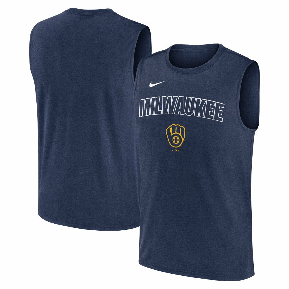 MLB Milwaukee Brewers Nike Knockout Dri-FIT Muscle Tank Top