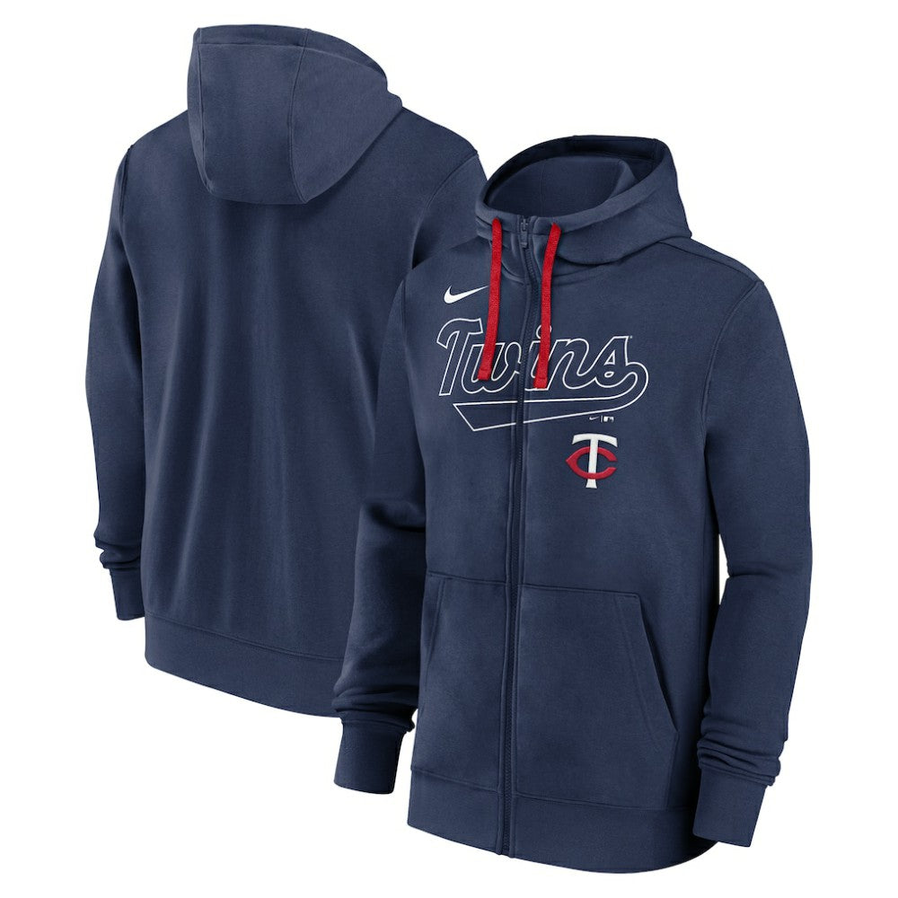MLB Minnesota Twins Nike Knockout Script Full-Zip Hoodie