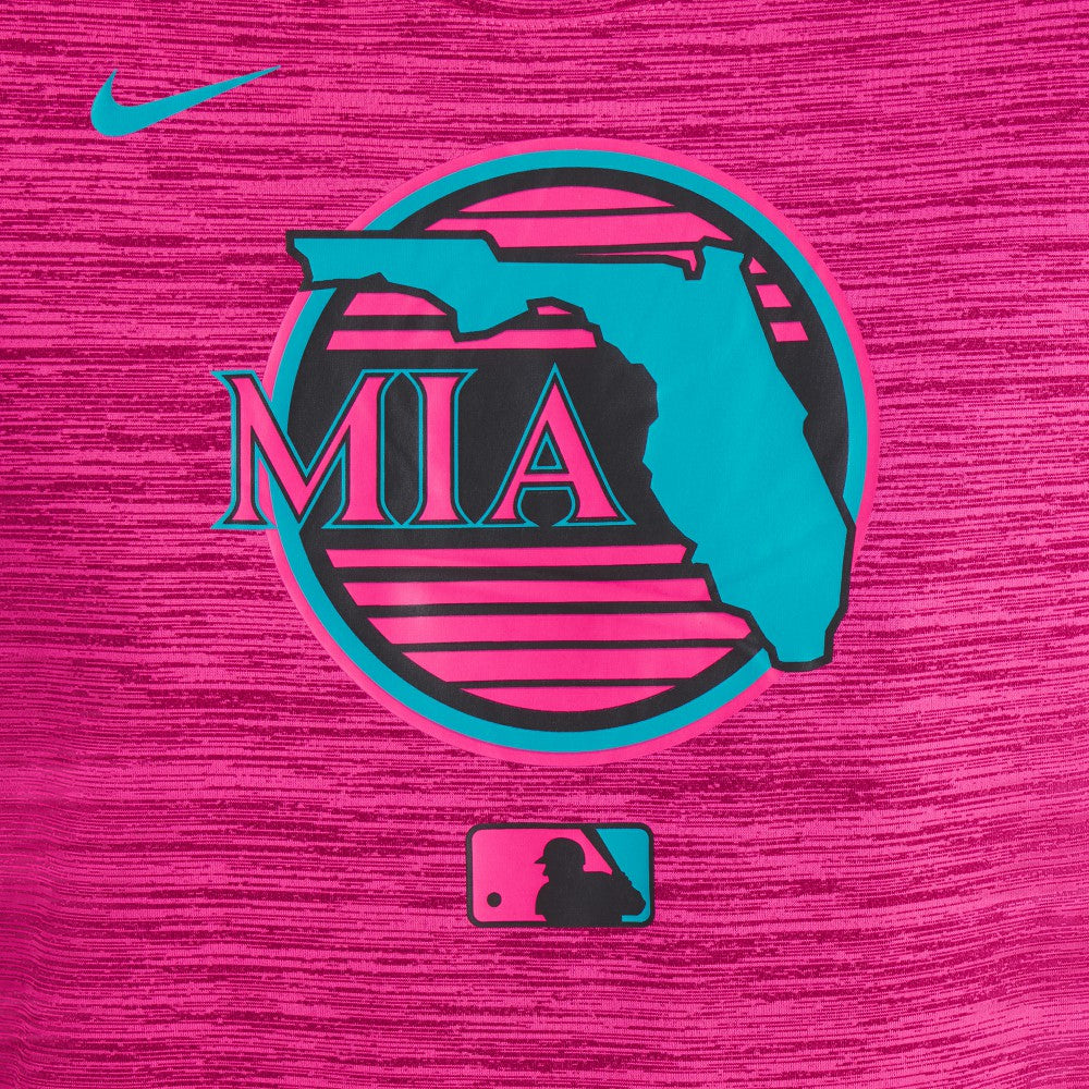 MLB Miami Marlins Nike Women's 2025 City Connect Authentic Collection Velocity Dri-FIT T-Shirt