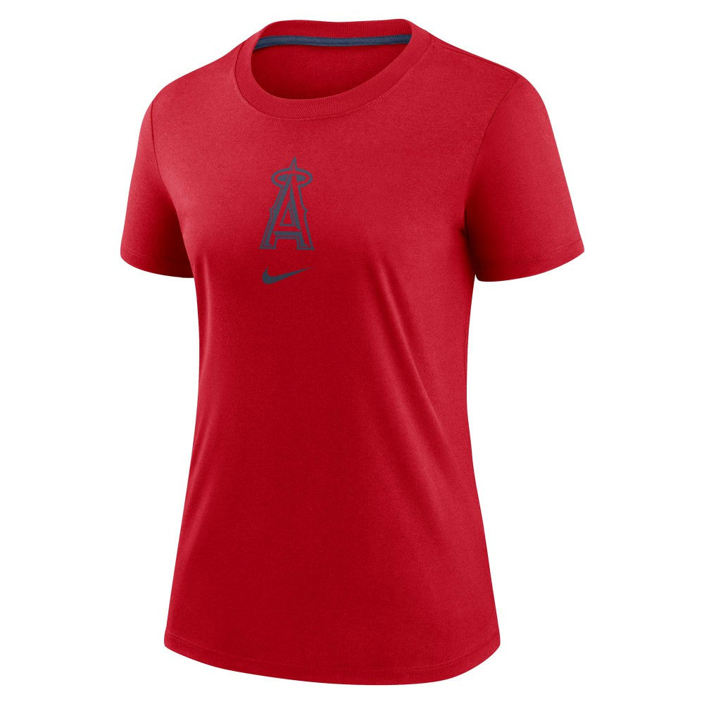MLB Los Angeles Angels Nike Women's Authentic Collection Early Work Tri-Blend T-Shirt