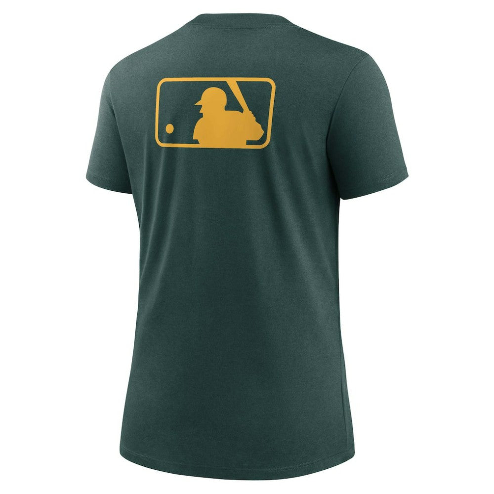 MLB Athletics Nike Women's Authentic Collection Early Work Tri-Blend T-Shirt