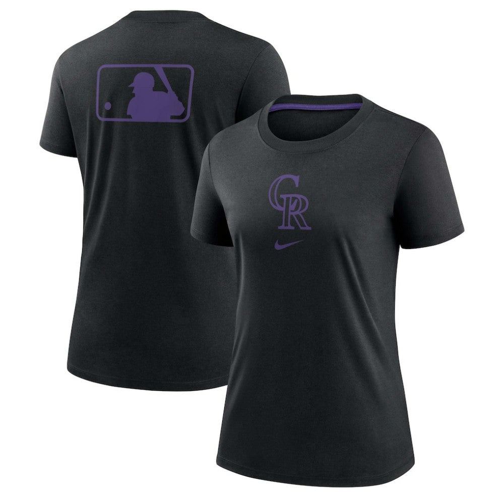 MLB Colorado Rockies Nike Women's Authentic Collection Early Work Tri-Blend T-Shirt