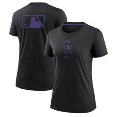 MLB Colorado Rockies Nike Women's Authentic Collection Early Work Tri-Blend T-Shirt