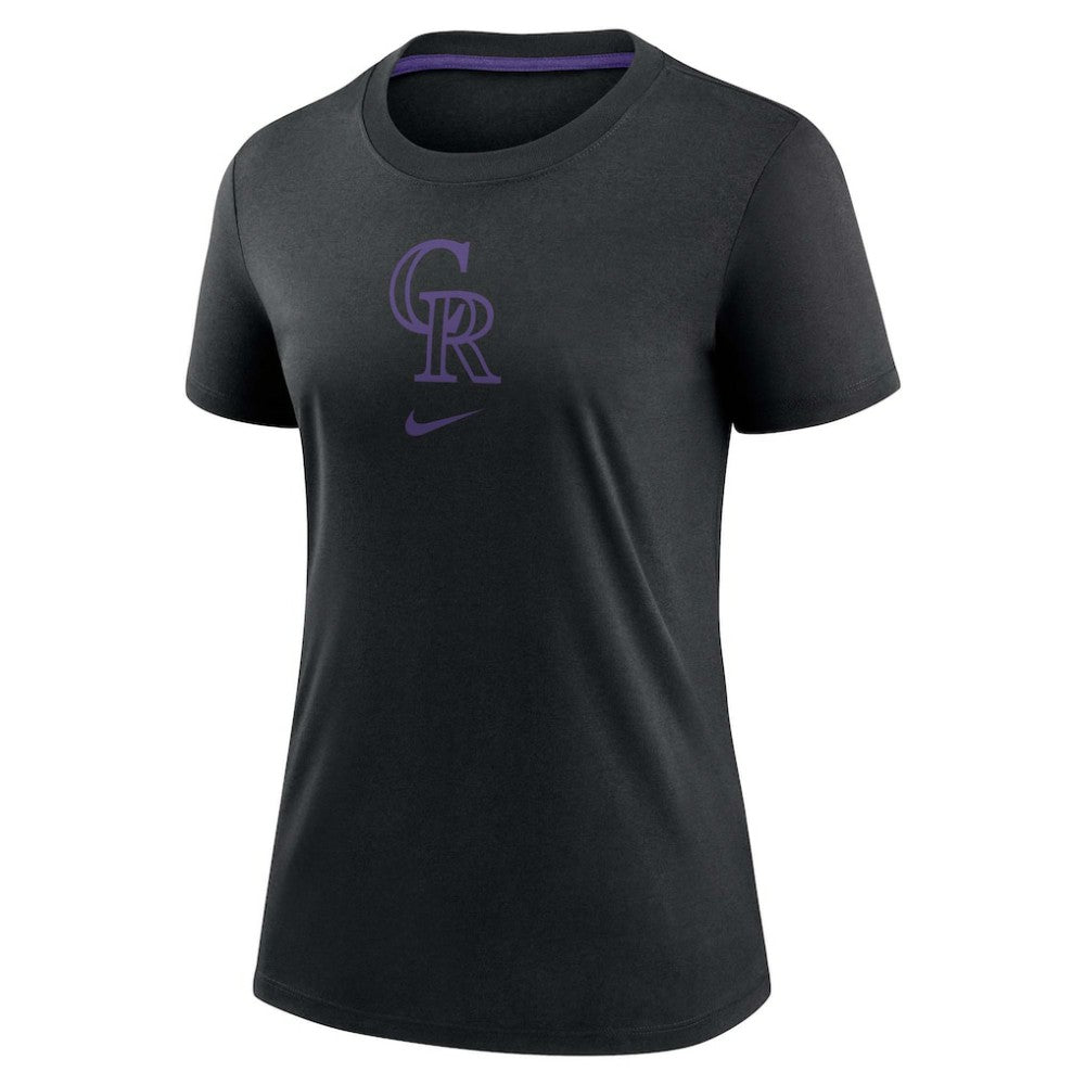 MLB Colorado Rockies Nike Women's Authentic Collection Early Work Tri-Blend T-Shirt