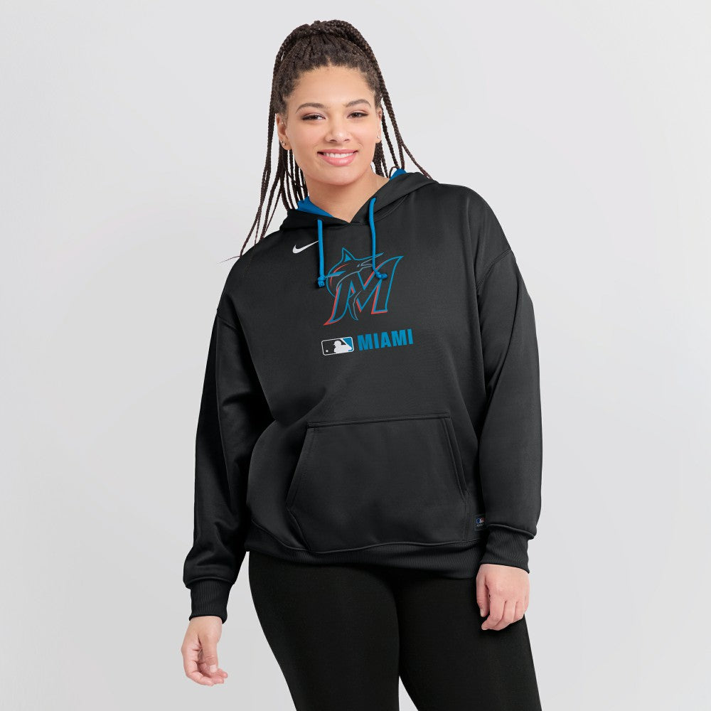 MLB Miami Marlins Nike Women's Authentic Collection Therma-FIT Hoodie