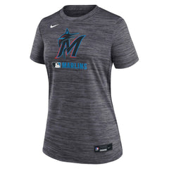 MLB Miami Marlins Nike Women's Authentic Collection Velocity Dri-FIT T-Shirt