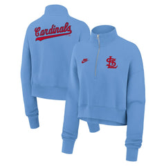 MLB St. Louis Cardinals Nike Women's Cooperstown Collection Phoenix Fleece Half-Zip Sweatshirt