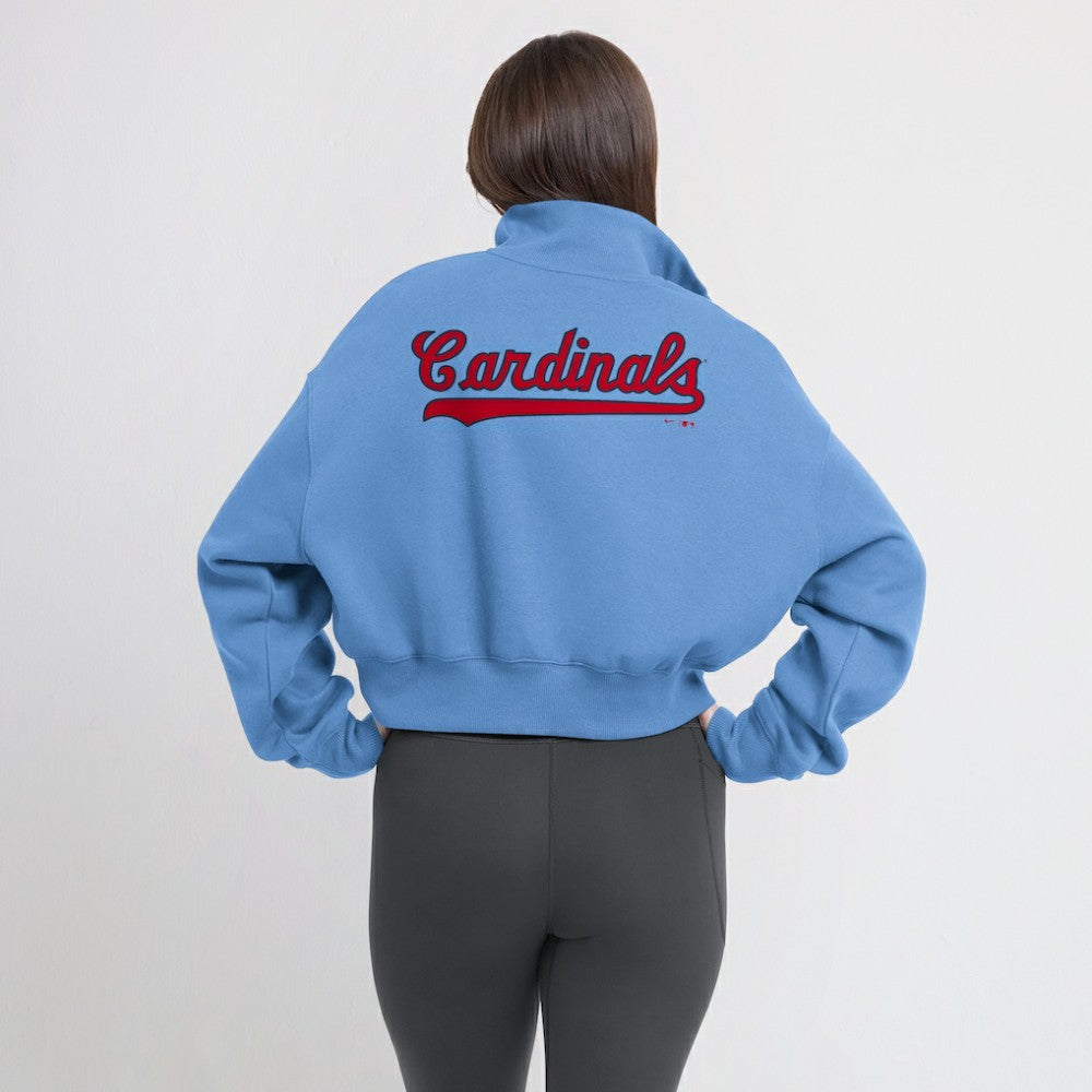 MLB St. Louis Cardinals Nike Women's Cooperstown Collection Phoenix Fleece Half-Zip Sweatshirt