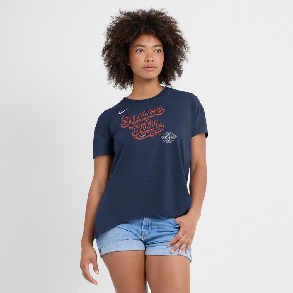 MLB Houston Astros Nike Women's 2025 City Connect Flowy Fashion Tri-Blend Dri-FIT T-Shirt