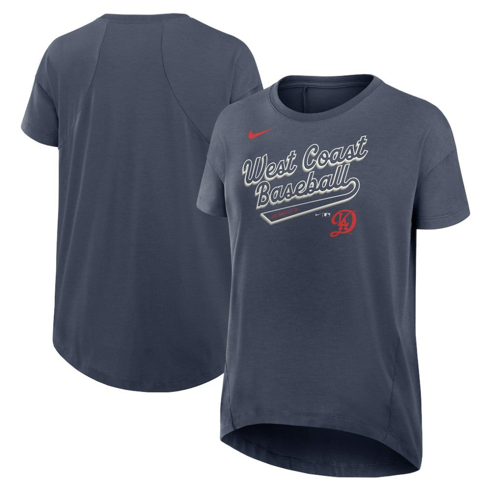 MLB Los Angeles Dodgers Nike Women's 2025 City Connect Flowy Fashion Tri-Blend Dri-FIT T-Shirt