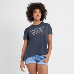 MLB Los Angeles Dodgers Nike Women's 2025 City Connect Flowy Fashion Tri-Blend Dri-FIT T-Shirt