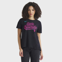 MLB Miami Marlins Nike Women's 2025 City Connect Flowy Fashion Tri-Blend Dri-FIT T-Shirt