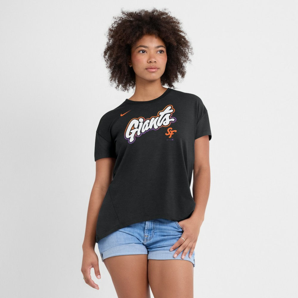 MLB San Francisco Giants Nike Women's 2025 City Connect Flowy Fashion Tri-Blend Dri-FIT T-Shirt