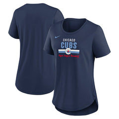MLB Chicago Cubs Nike Women's City Connect Lockup Tri-Blend T-Shirt