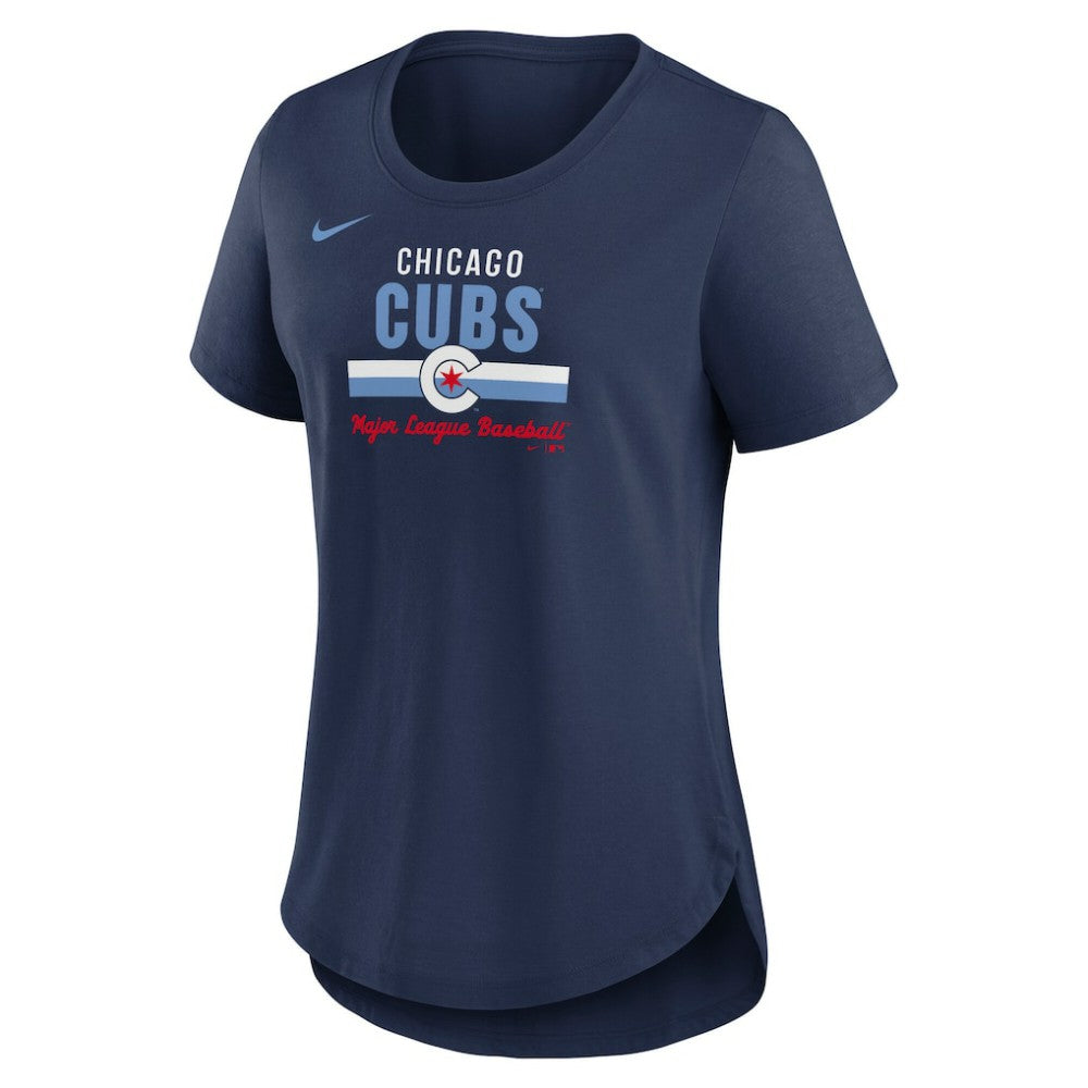 MLB Chicago Cubs Nike Women's City Connect Lockup Tri-Blend T-Shirt