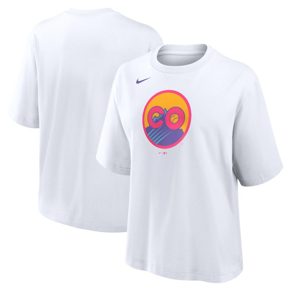 MLB Colorado Rockies Nike Women's 2025 City Connect Logo Boxy T-Shirt