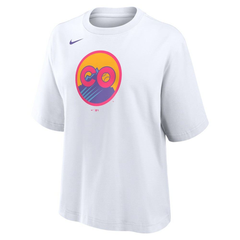 MLB Colorado Rockies Nike Women's 2025 City Connect Logo Boxy T-Shirt