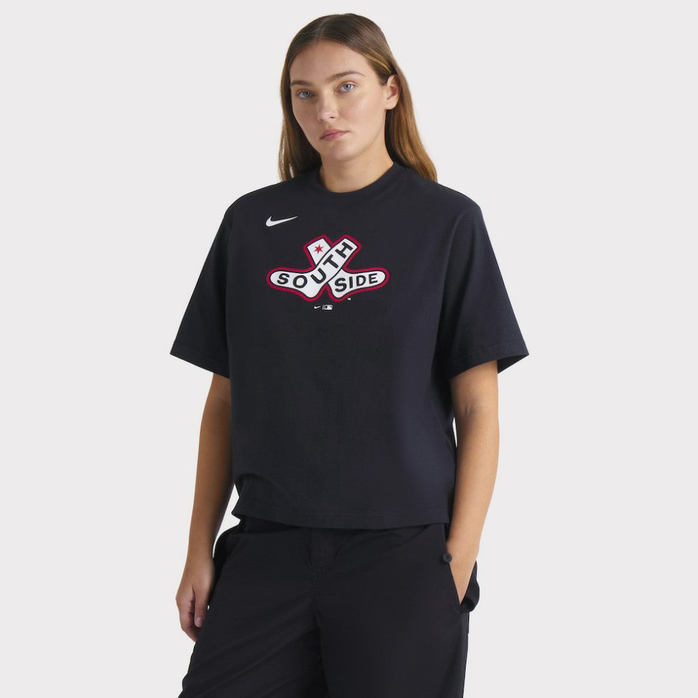 MLB Chicago White Sox Nike Women's 2025 City Connect Logo Boxy T-Shirt