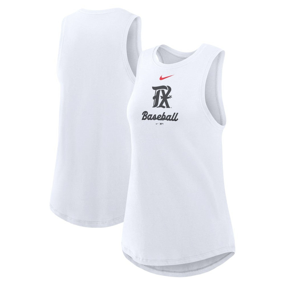 MLB Texas Rangers Nike Women's City Connect Tricode High Neck Dri-FIT Tank Top